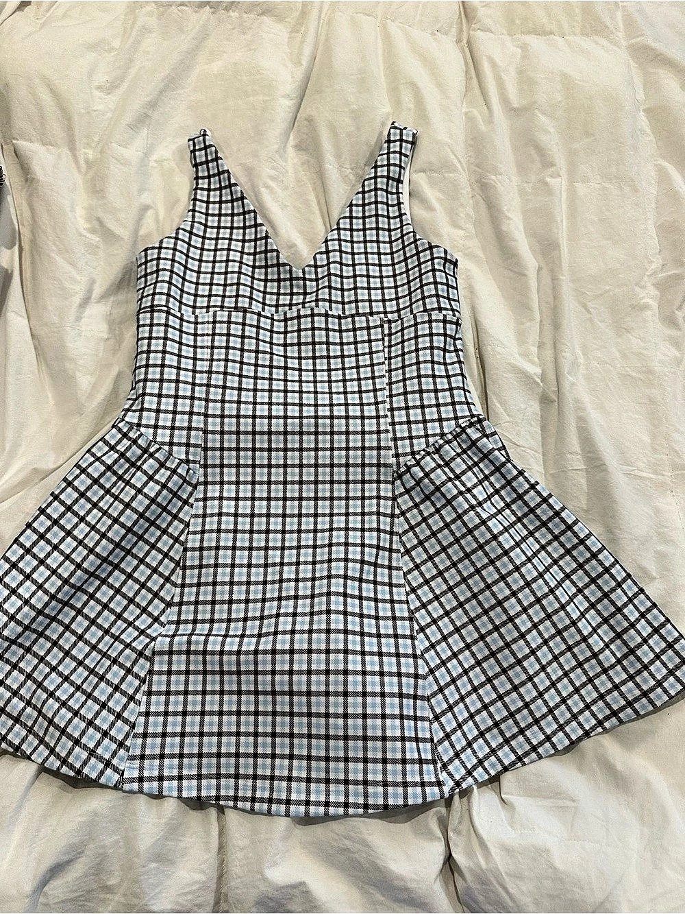 Abercrombie & Fitch YPB SculptLuxe Spetite Checkered Mini Dress Like New